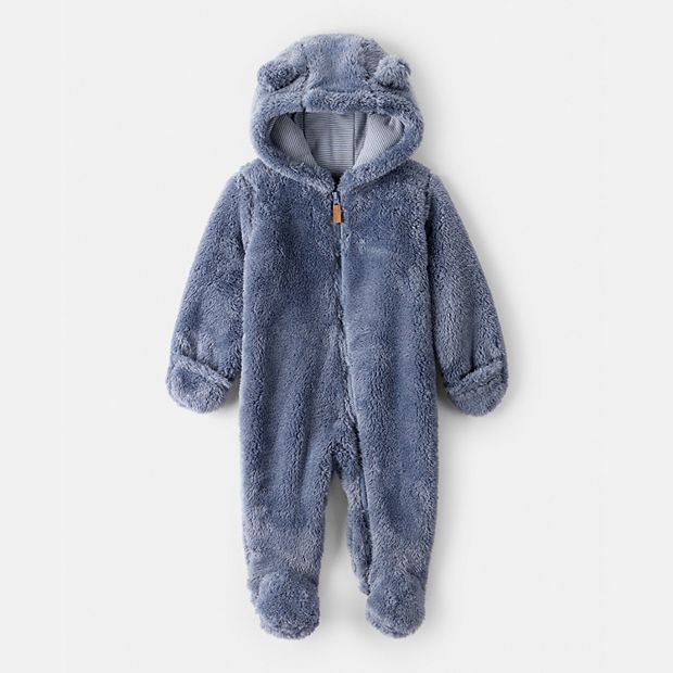 Baby Boy Carter's Sherpa Long-Sleeve Hooded Jumpsuit