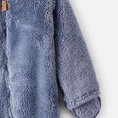 Baby Boy Carter's Sherpa Long-Sleeve Hooded Jumpsuit