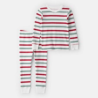 Baby & Toddler Carter's Striped Holiday 2 pc Pajama Top & Pajama Bottoms Set