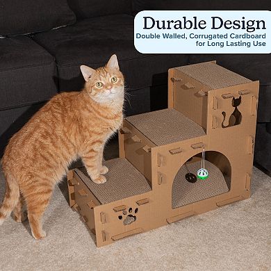 PetMaker Cardboard Cat House with Pads