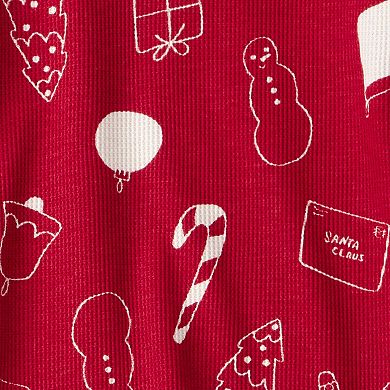 Kids 4-14 Carter's Red Holiday Print 2-pc. Pajama Top & Pajama Bottoms Set
