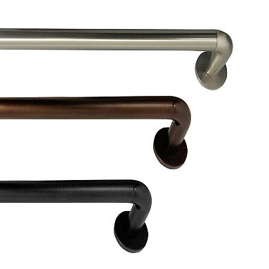 HLC.me Wrap Around Room Darkening Grommet Curtain Rod - Adjustable Curtain Rod - Sturdy
