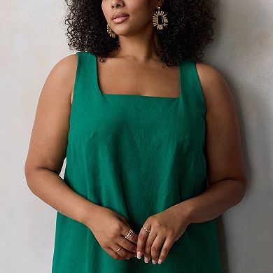 Plus Size LC Lauren Conrad Square Neck Shift Dress