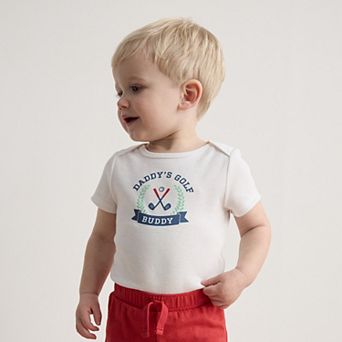 Baby Jumping Beans® "Daddy's Golf Buddy" Lapped Shoulder Bodysuit