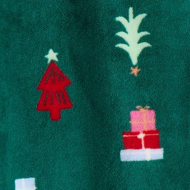 Baby Carter's Velour Long-Sleeve Snug Fit One-Piece Christmas Pajamas