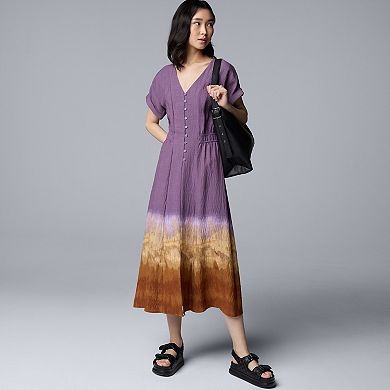 Women's Simply Vera Vera Wang Smocked Midi Dress