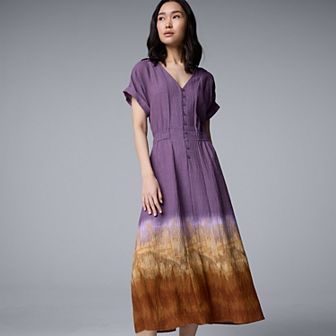 Women's Simply Vera Vera Wang Smocked Midi Dress