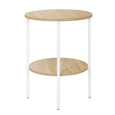 INK+IVY Owen Round 2-Tier End Table