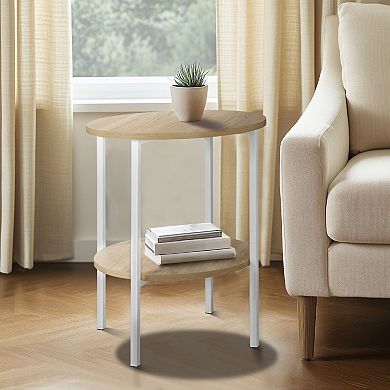 INK+IVY Owen Round 2-Tier End Table
