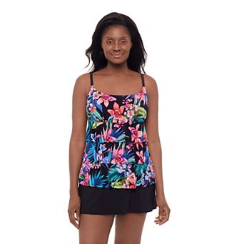 Women's Great Lengths 2 pc Costa Maya Faux Ruffle Swim Skirtini