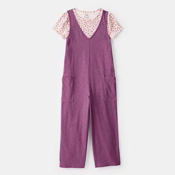 Girls 4-8 Carter's 2 pc Floral Tee & Jumpsuit Set