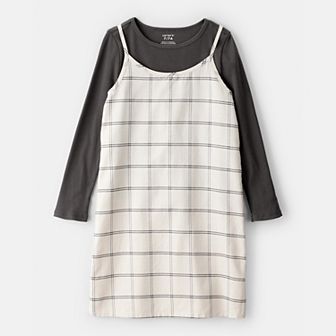 Girls 4-8 Carter's 2 pc Plaid Long-Sleeve Dress & Top Set