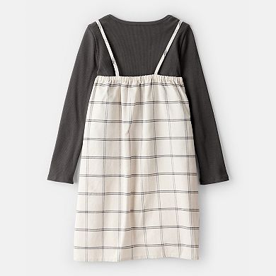 Girls 4-8 Carter's 2-Pc. Plaid Long-Sleeve Dress & Top Set