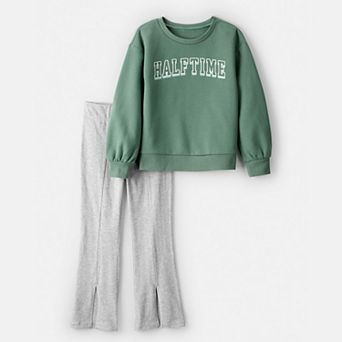 Girls 4-8 Carter's 2 pc Halftime Sweatshirt & Pant Set