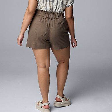 Plus Size Simply Vera Vera Wang Utility Shorts