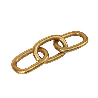 Everyday Decor Oversized Gold Decorative Chain Links Table Decor