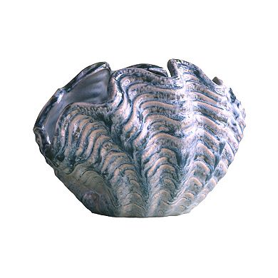 Wavy Ceramic Shell Vase Table Decor