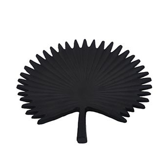 Everyday Decor Black Palm Tray Table Decor