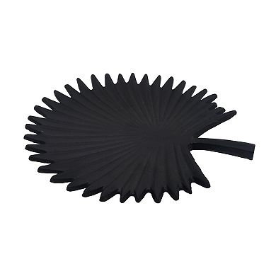 Everyday Decor Black Palm Tray Table Decor