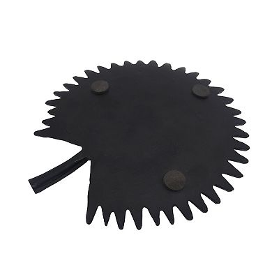 Everyday Decor Black Palm Tray Table Decor