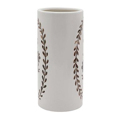 Everyday Decor Brown Floral Ceramic Vase