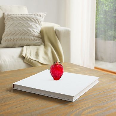 Everyday Decor Strawberry Glass Bud Vase Table Decor