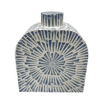 Everyday Decor Medallion Capiz Vase Table Decor