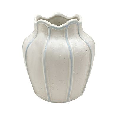 Everyday Decor Contrast Seam Small Ivory Vase