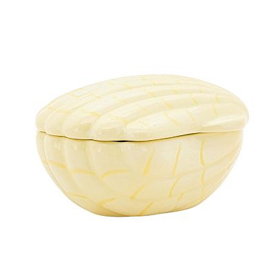 Everyday Decor White Ceramic Shell Box