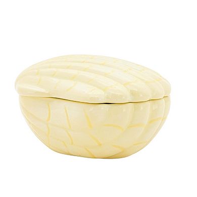 Everyday Decor White Ceramic Shell Box
