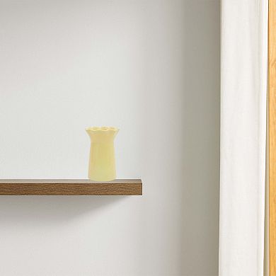 Everyday Decor Yellow Ruffle Top Ceramic Vase