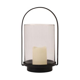 Simple Metal Arch Hurricane LED Candle Lantern Floor Decor