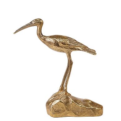Brass Finish Decorative Bird Sculpture Table Decor