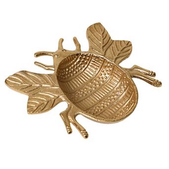 Gold Finish Bee Decorative Bowl