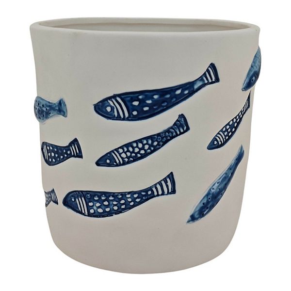 Everyday Decor Embossed Fish Planter - Multi