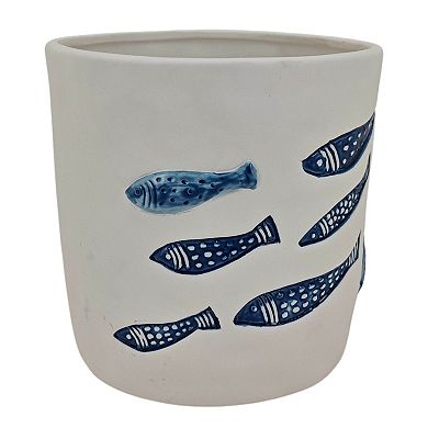 Everyday Decor Embossed Fish Planter