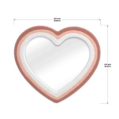 The Big One® Fabric Heart Mirror Wall Decor