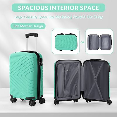 Hikolayae Arrow 2-Piece Carry-On Hardside Spinner Luggage Set