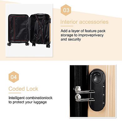 Hikolayae Arrow 20" Hardside Carry-On Spinner Luggage