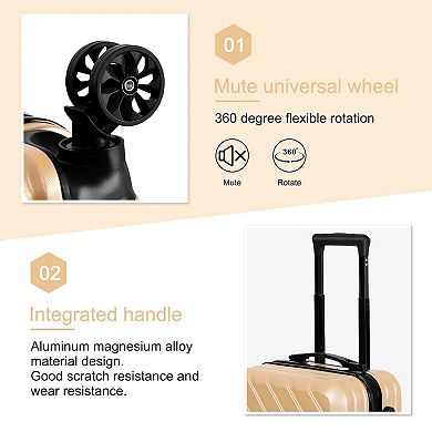Hikolayae Arrow 20" Hardside Carry-On Spinner Luggage