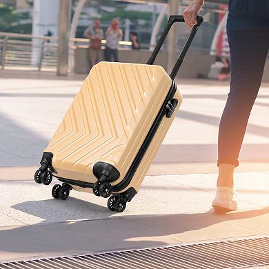 Hikolayae Arrow 20" Hardside Carry-On Spinner Luggage