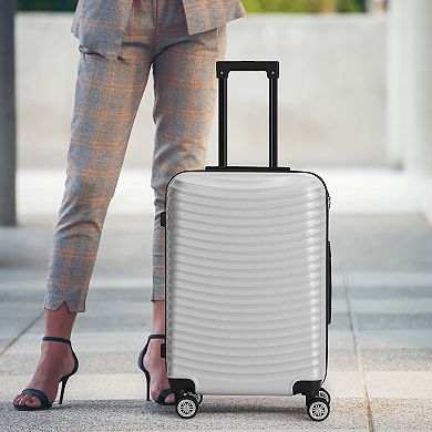 Hikolayae Bend Stripe 3-Piece Hardside Spinner Luggage Set