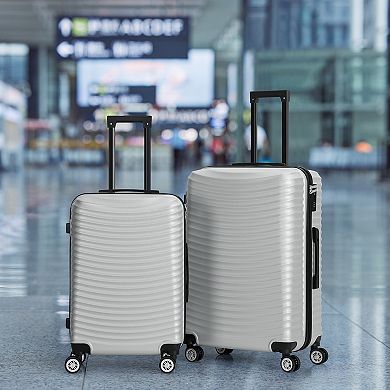 Hikolayae Bend Stripe 3-Piece Hardside Spinner Luggage Set