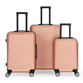 Hikolayae Bend Stripe 3 pc Hardside Spinner Luggage Set