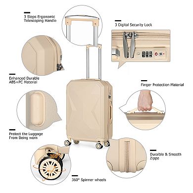 Hikolayae Crossroad 3-Piece Luggage Set