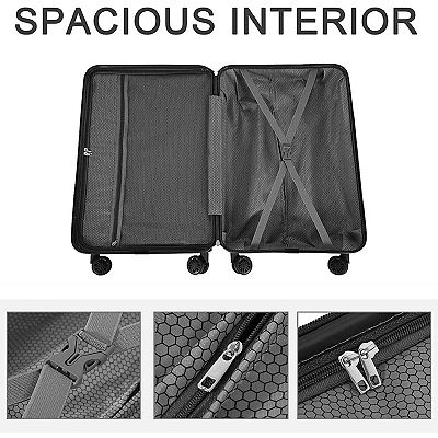 Hikolayae Geometric 3-Piece Luggage Set