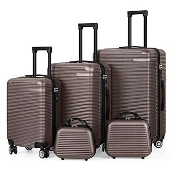 Hikolayae Horizon 5 pc Hardside Spinner Luggage Set