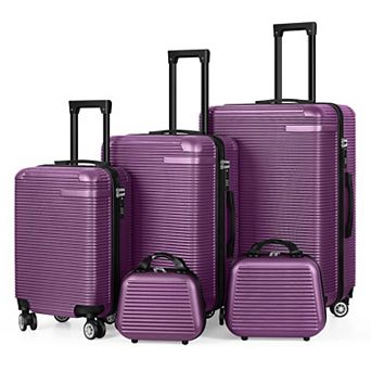 Hikolayae Horizon 5 pc Hardside Spinner Luggage Set