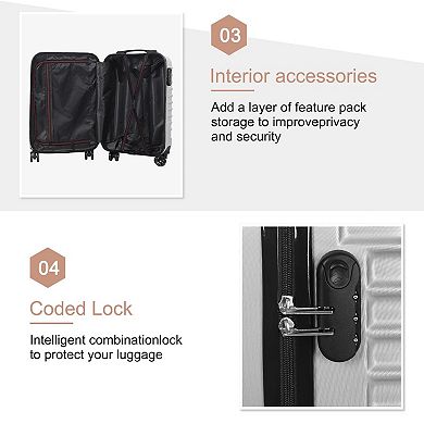 Hikolayae Shell 20-Inch Carry-On Hardside Spinner Luggage