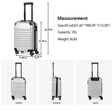 Hikolayae Shell 20-Inch Carry-On Hardside Spinner Luggage